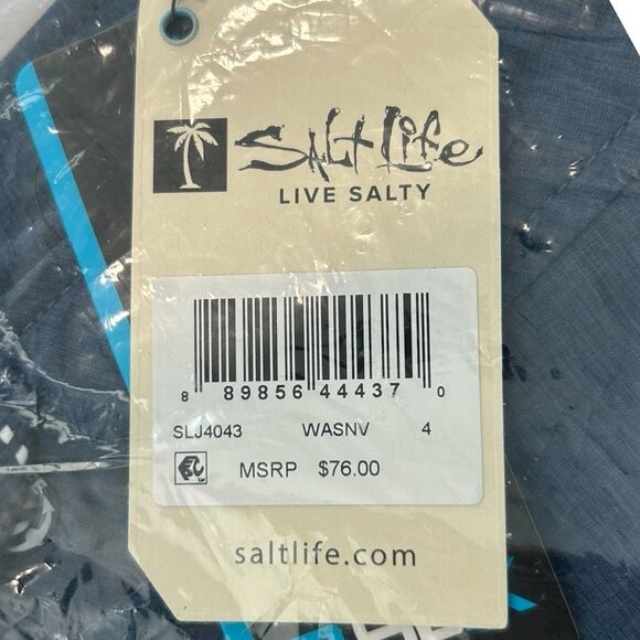 NWT Salt Life Women's Port SLX Performance Pant Size 4 Washed Navy - Picture 4 of 5